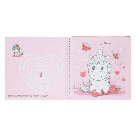 Mondikaarten sticker and stencil book I love unicorns