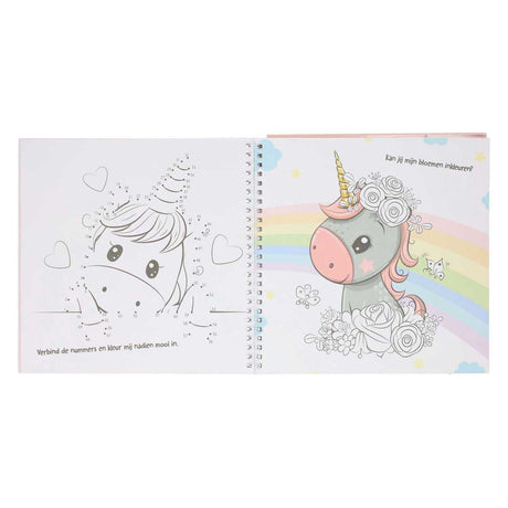 Mondikaarten sticker and stencil book I love unicorns