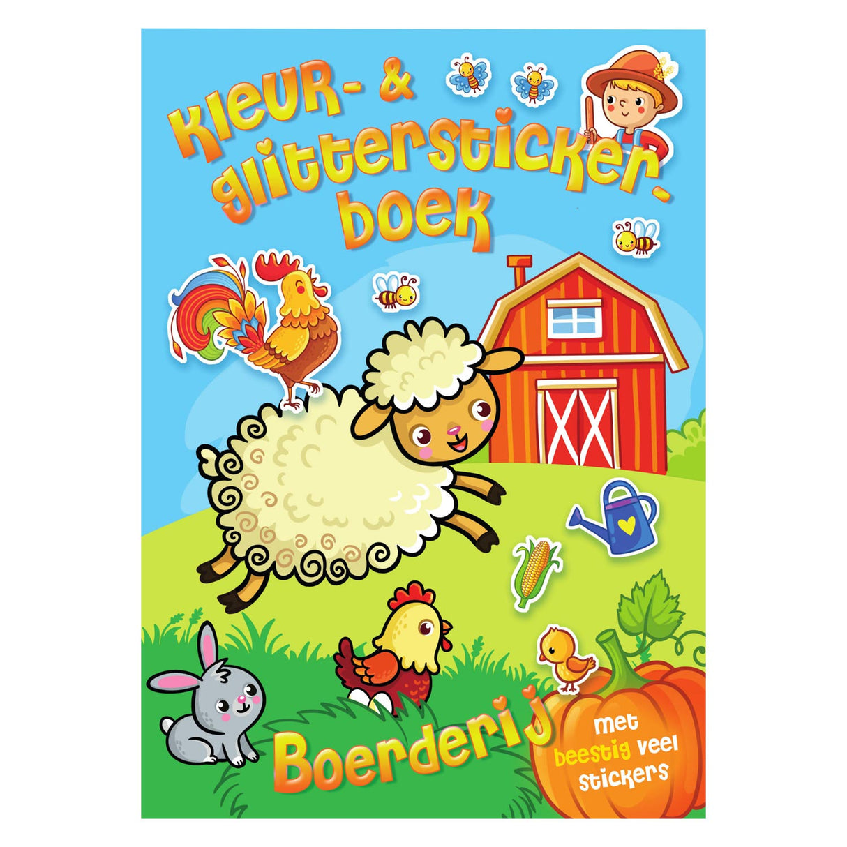 Mondikaarten Kleur Glitter Stickerboek Boerderij