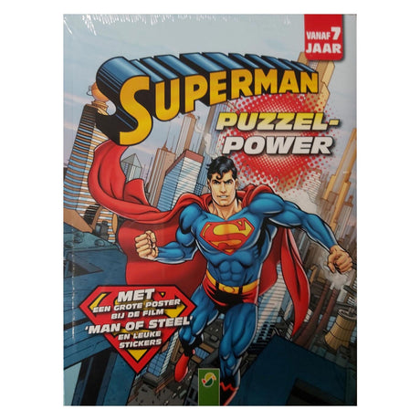 Quebra-cabeças de letras poderosas do super-homem Mondikaarts, livro de atividades de labirintos