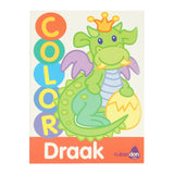 Mondikaarten thick lines coloring book color - dragon