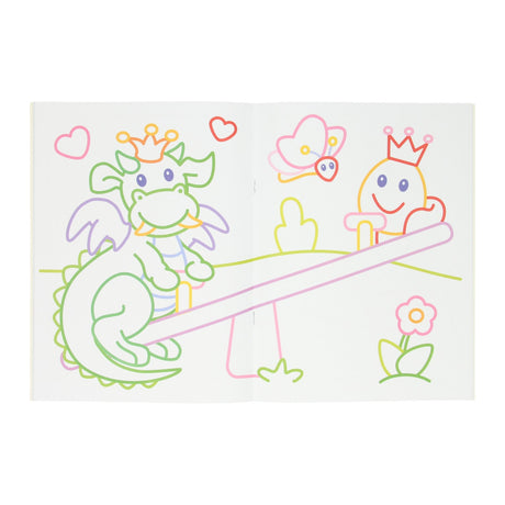 Mondaarten Dikke Lines Colorbook Color - Dragon