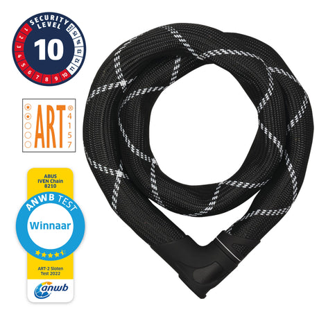 „Abus Iven“ grandinė 8210 85 - „Art2“ grandinės užraktas (85 cm) - juoda