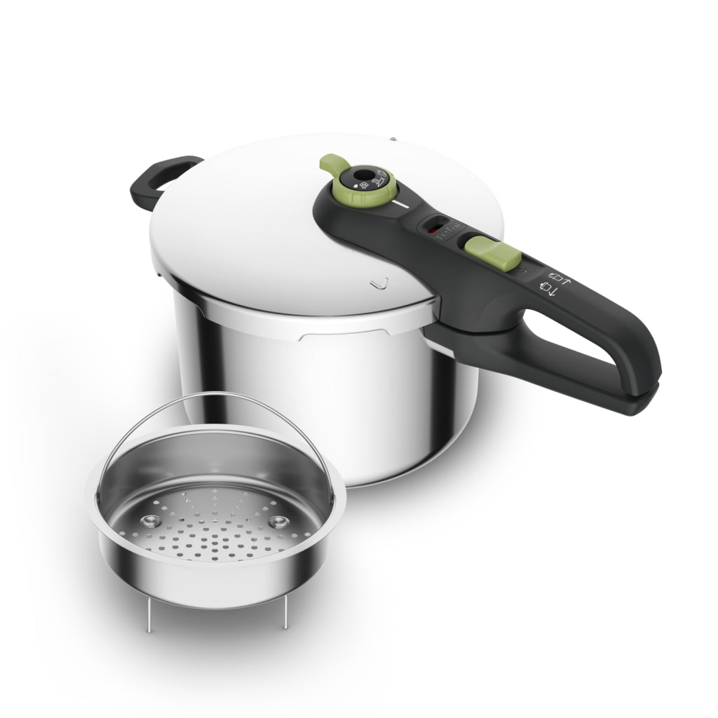 Tefal tefal p25807 secure 5 trendy snelkookpan 6 liter met stoommand