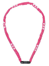 Axa chain lock rigid rcc code 120x3.5 with polyester cover - pink