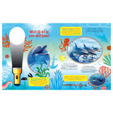 Searching for dolphins + cardboard flashlight