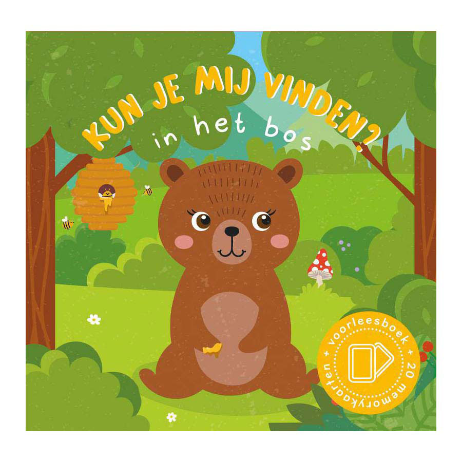 Lantaarn publishers kun je mij vinden? in het bos voorleesboek en 20 memokaarten