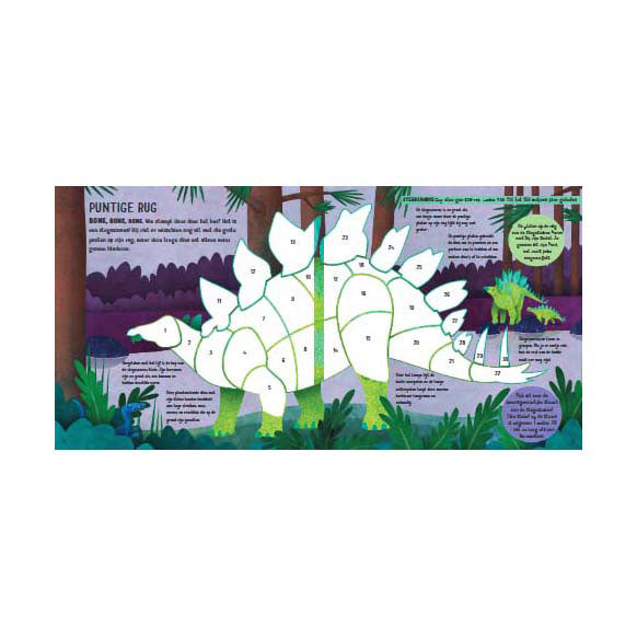 Book sticker by number dinosaurs | 2 pcs