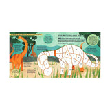 Book sticker by number dinosaurs | 2 pcs