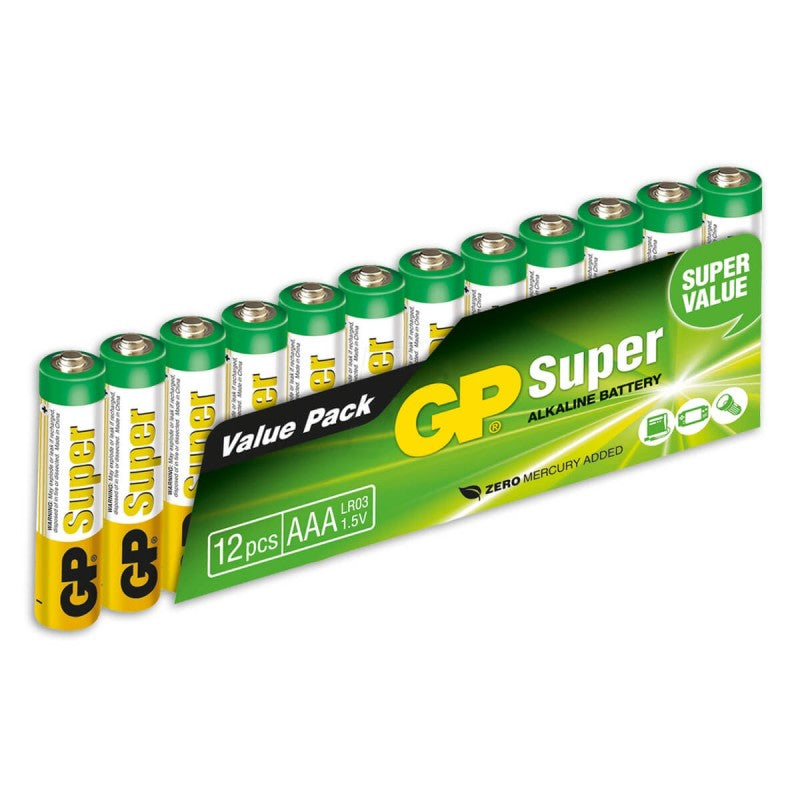 Super Alkaline AAA -batterier 12 hk