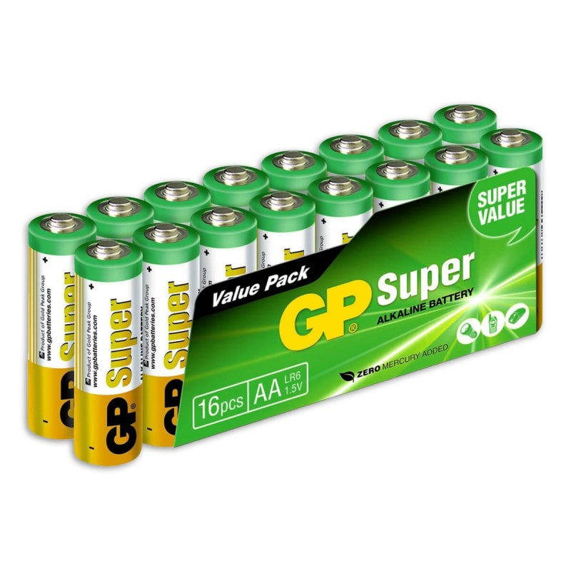 Batteries AA super alcalines 16hp