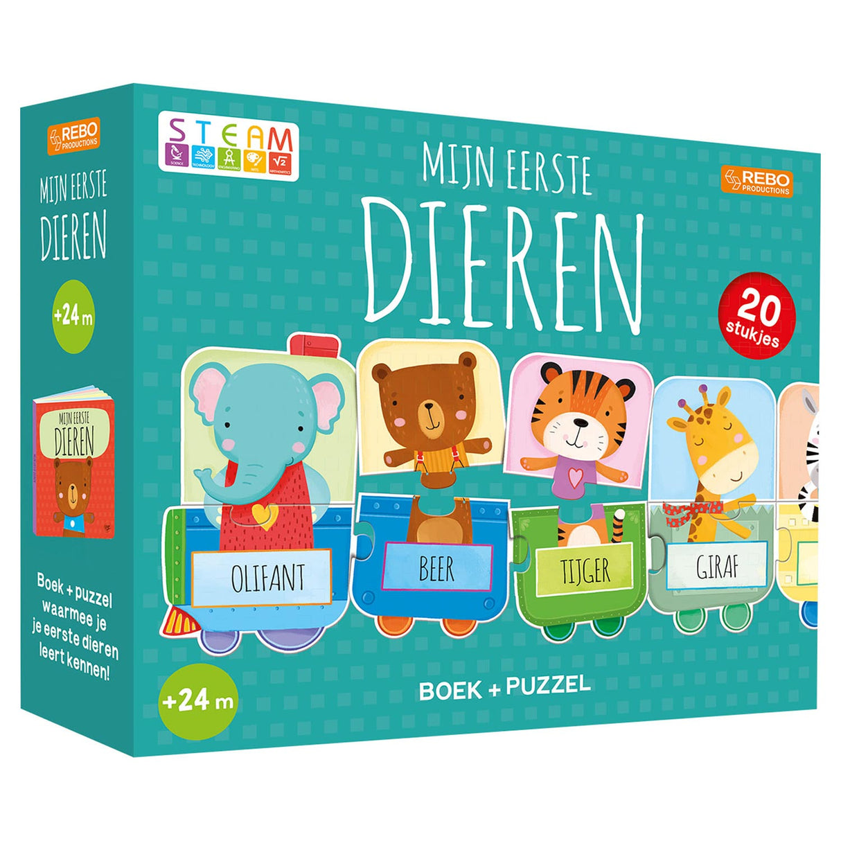 Rebo Publishers Boek en Puzzel Mijn Eerste Dieren