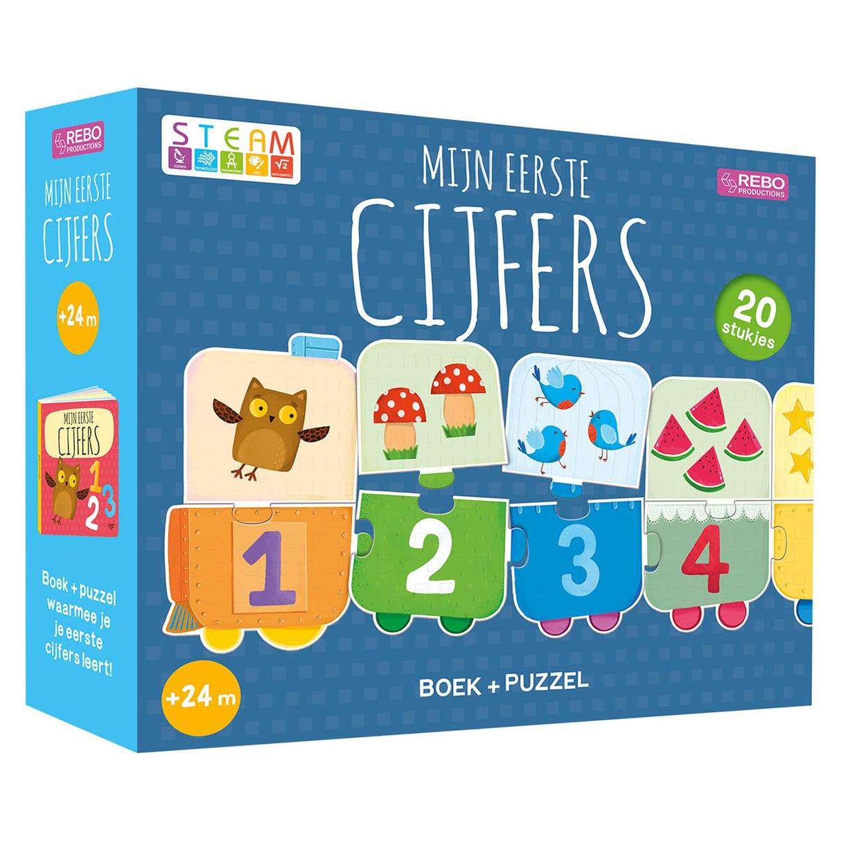 Rebo Publishers Book and Puzzle - Mes premiers chiffres