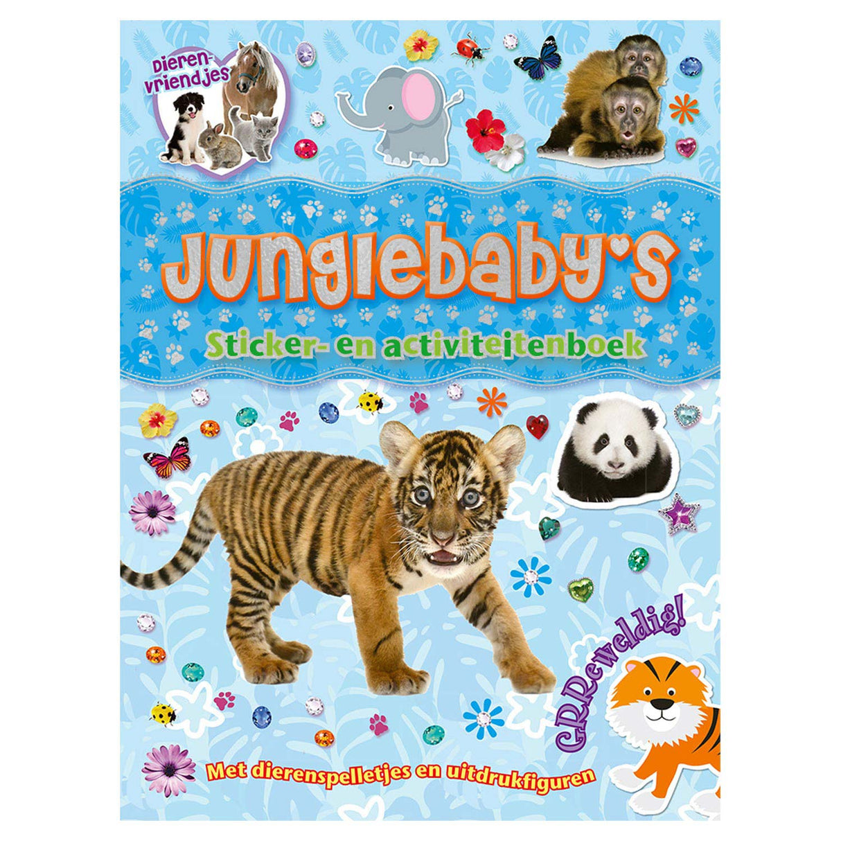 Rebo Publishers Dierenvriendjes Junglebaby's Stickeren Activiteitenboek