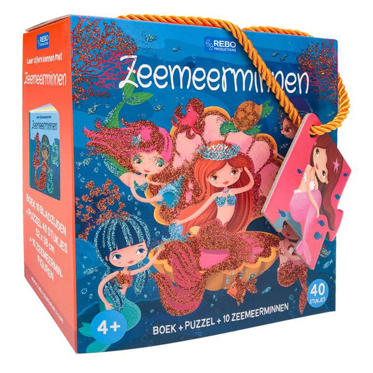 Rebo Publishers Book, Puzzle + 10 Figurs - Mermaid