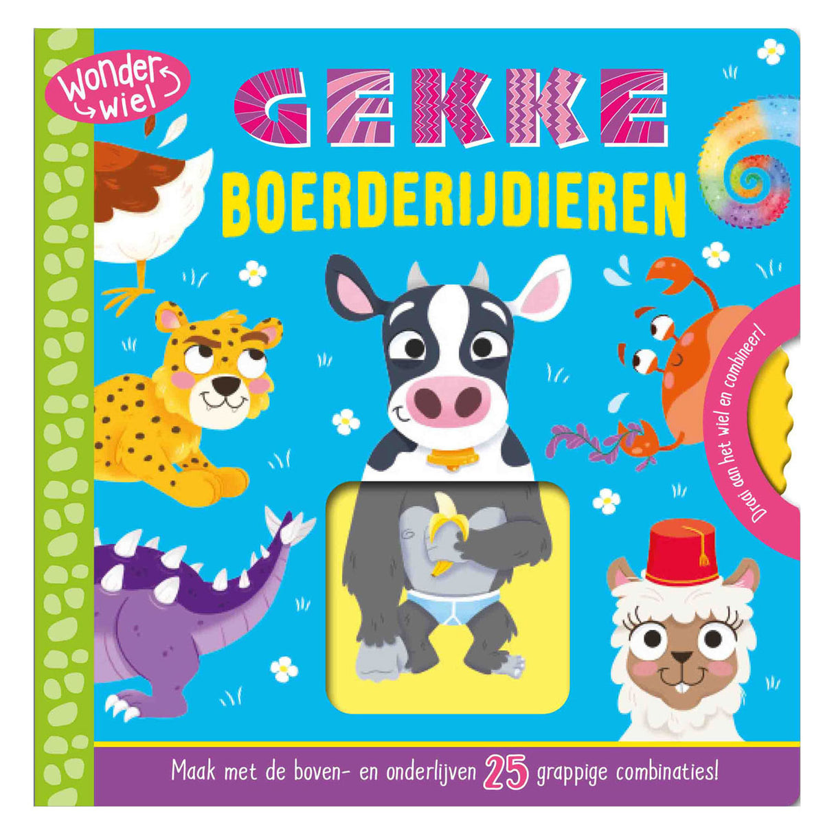 Rebo Publishers Gekke Boerderijdieren Wonderwiel