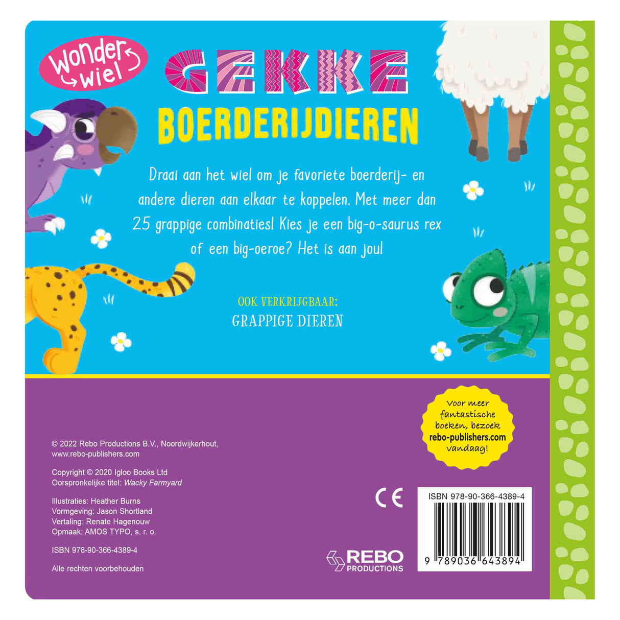 Rebo Publishers Gekke Boerderijdieren Wonderwiel