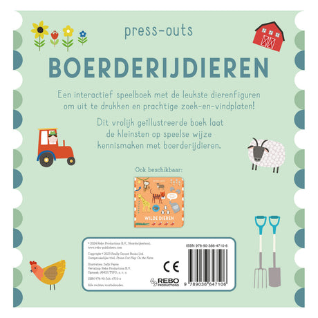 Rebo Publishers Kartonboek Press-Outs Boerderijdieren