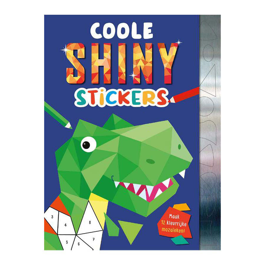 Rebo Publishers Cool Shiny Stickers Stickers Dino's Robots and Racketing Sticker Mosaic Book