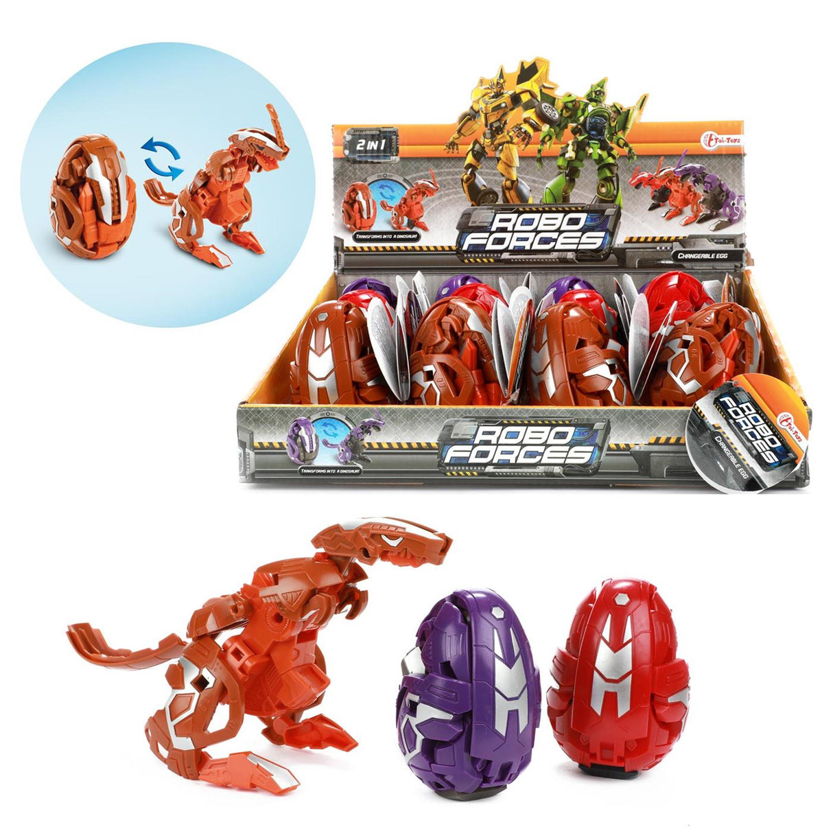Toi-toys Toi Toys Transforming Egg Robot Dino