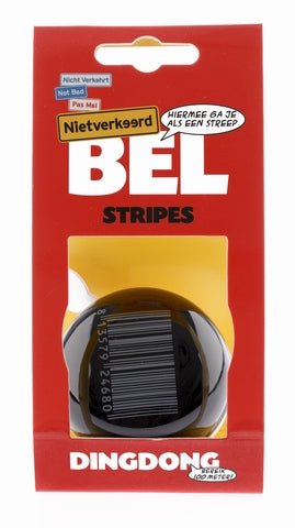 NV Ding Dong Bel 60mm Stipes Black med strekkodekort