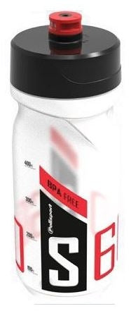 PoliSport Bidon z vijačnim pokrovčkom S600 600 ml Transparent Black Red