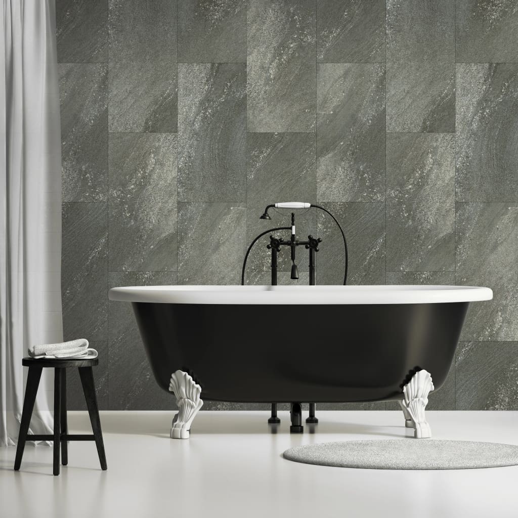 Grosfillex Grosfillex 11 st Wall tiles GX wall+ stone 30x60 cm dark gray