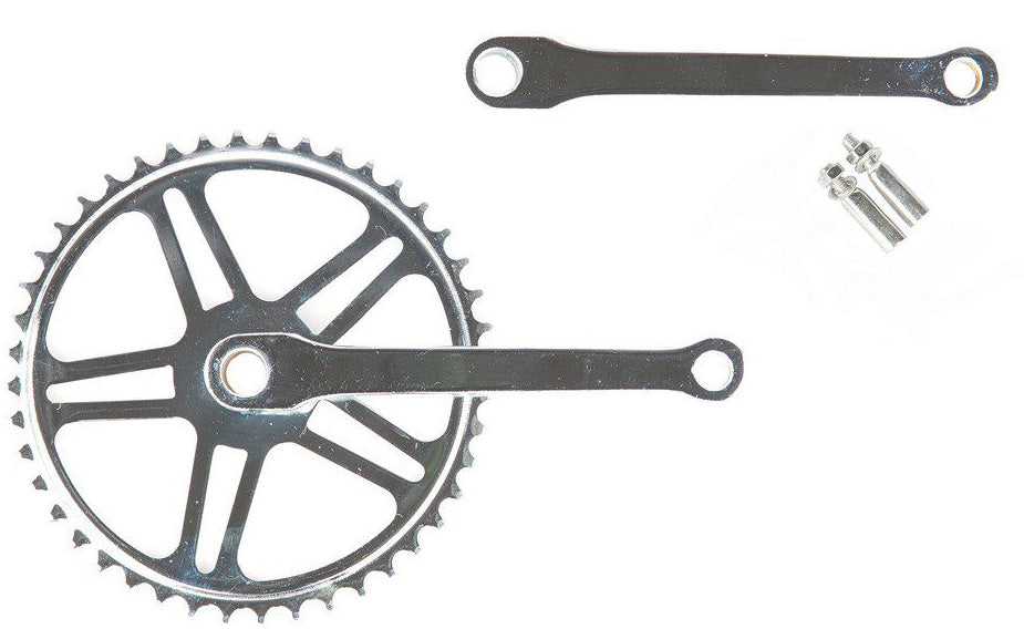 Crank set set con Spiegat 44T 170 mm de plata