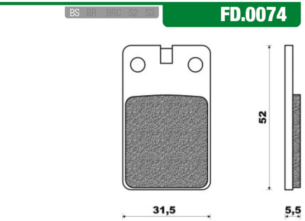 NEWFREN BRAKE BLOCK SETE NEUE FREN FD0074