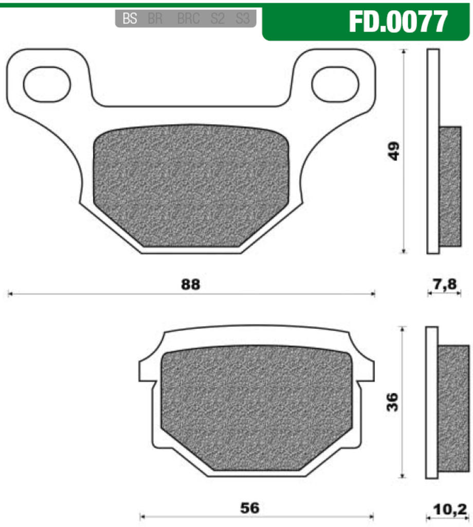 NewFren Brake Block Set FD0077