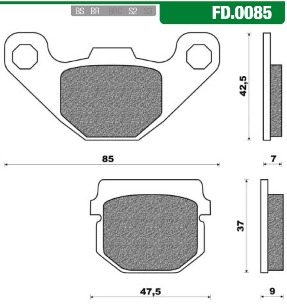 Zavorni blok Newfren FD0085 buxy-rs Squab