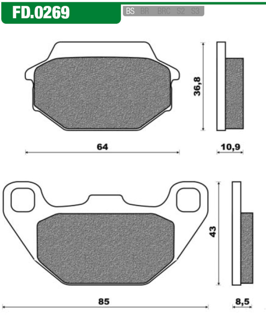 NewFren Brake Box Set FD0269 Agility, People Scooter Active Organic