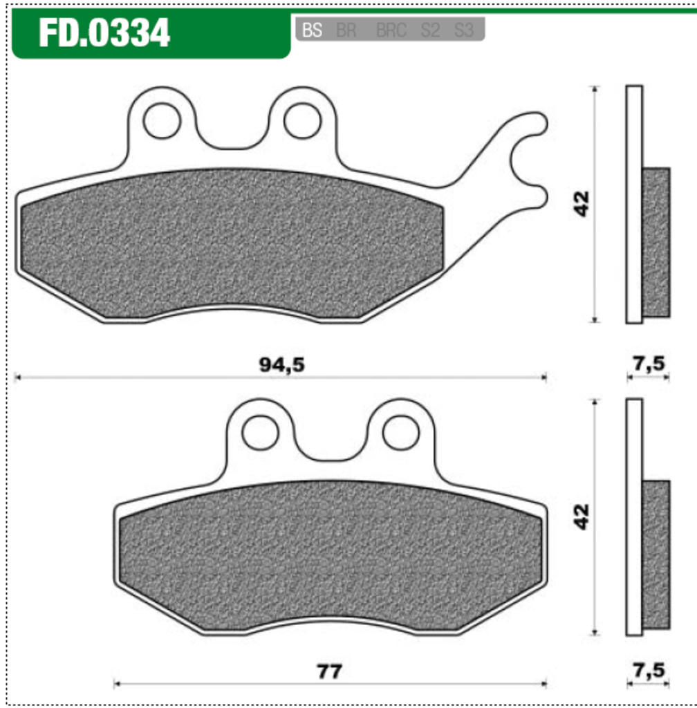 Newfren brake pad set fd0334