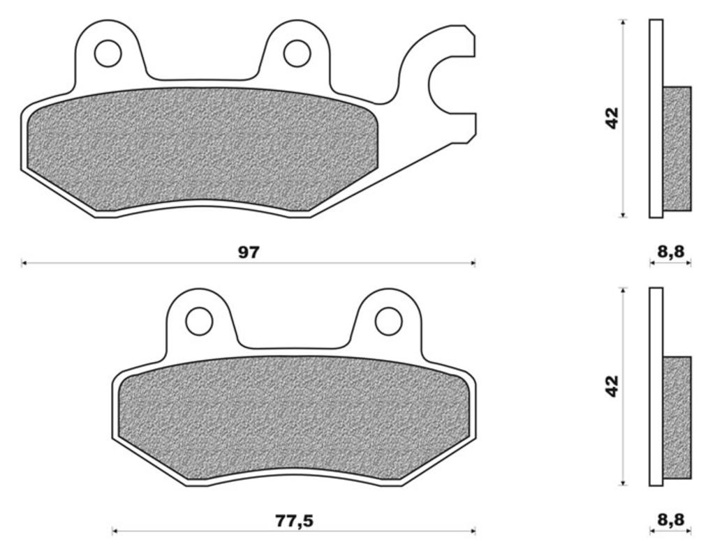 Newfren Brake Block Set FD0257 DINK op der viischter, Top Jongen