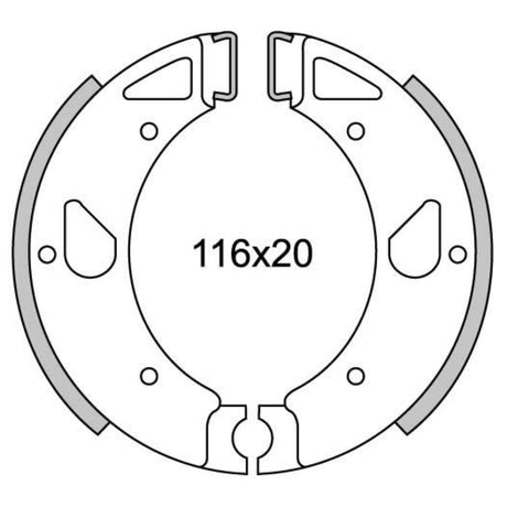 Newfren Remsegment GF0071 Florett-80 Voor Achter (1980->) 116*20mm