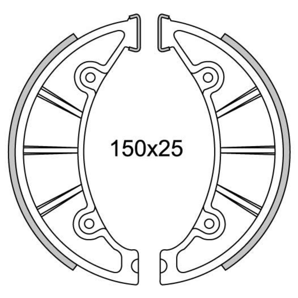 Segmento freno Newfren Set GF1084 150mm per hub grande