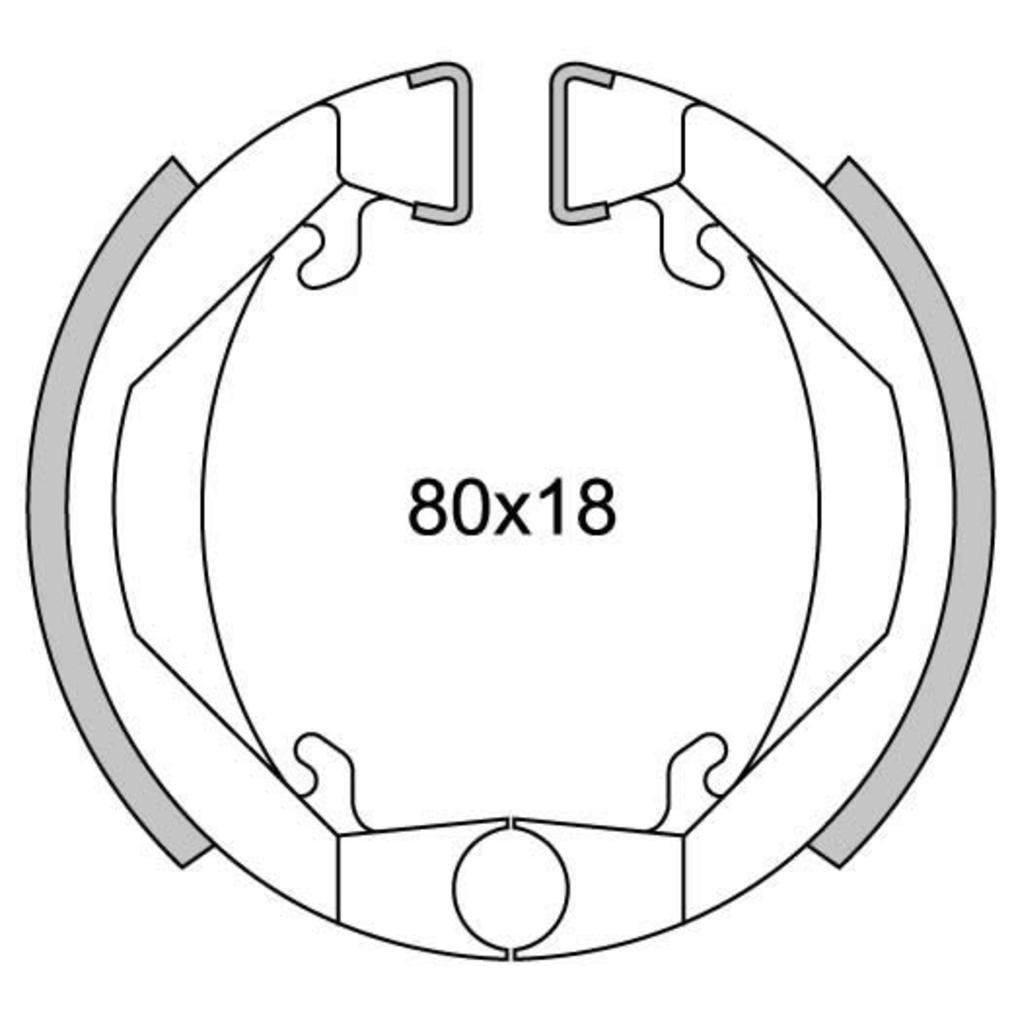 NEWfren Brake Segment Set GF1143 Maxi Camino Ø80 mm