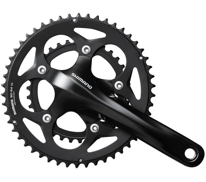 Shimano Kurbel 2 x 10 Speed ​​Road FC-RS400 175 50-34 Holle als schwarz