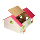 Kids Globe Globe Paardenstal Roze met 2 Boxen en Berging, 1:24