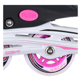 Street rider inline skates junior aluminum pink gray size 29-32