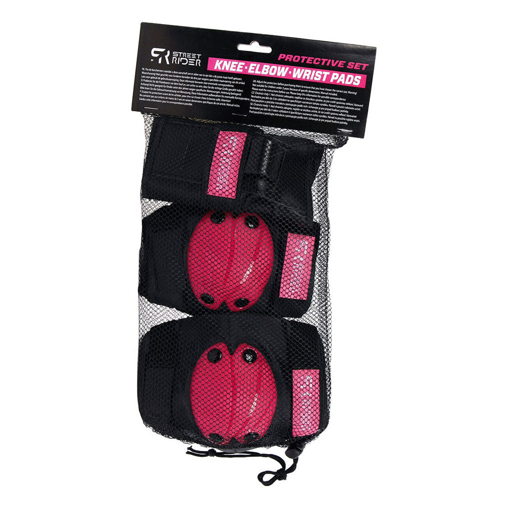 Street Rider Beschermset S Roze, 6dlg.