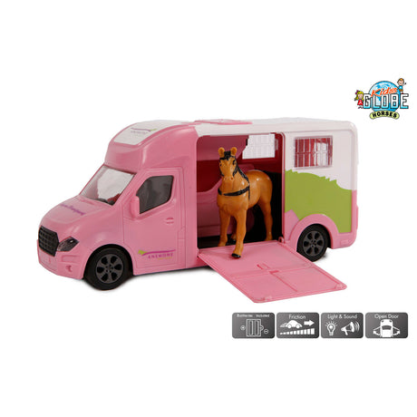 Kids Globe Globe Die-cast Paardentruck Licht en Geluid 1:32