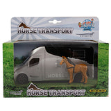 Kids Globe Die Cast Horse Truck With Light and Sound Gray