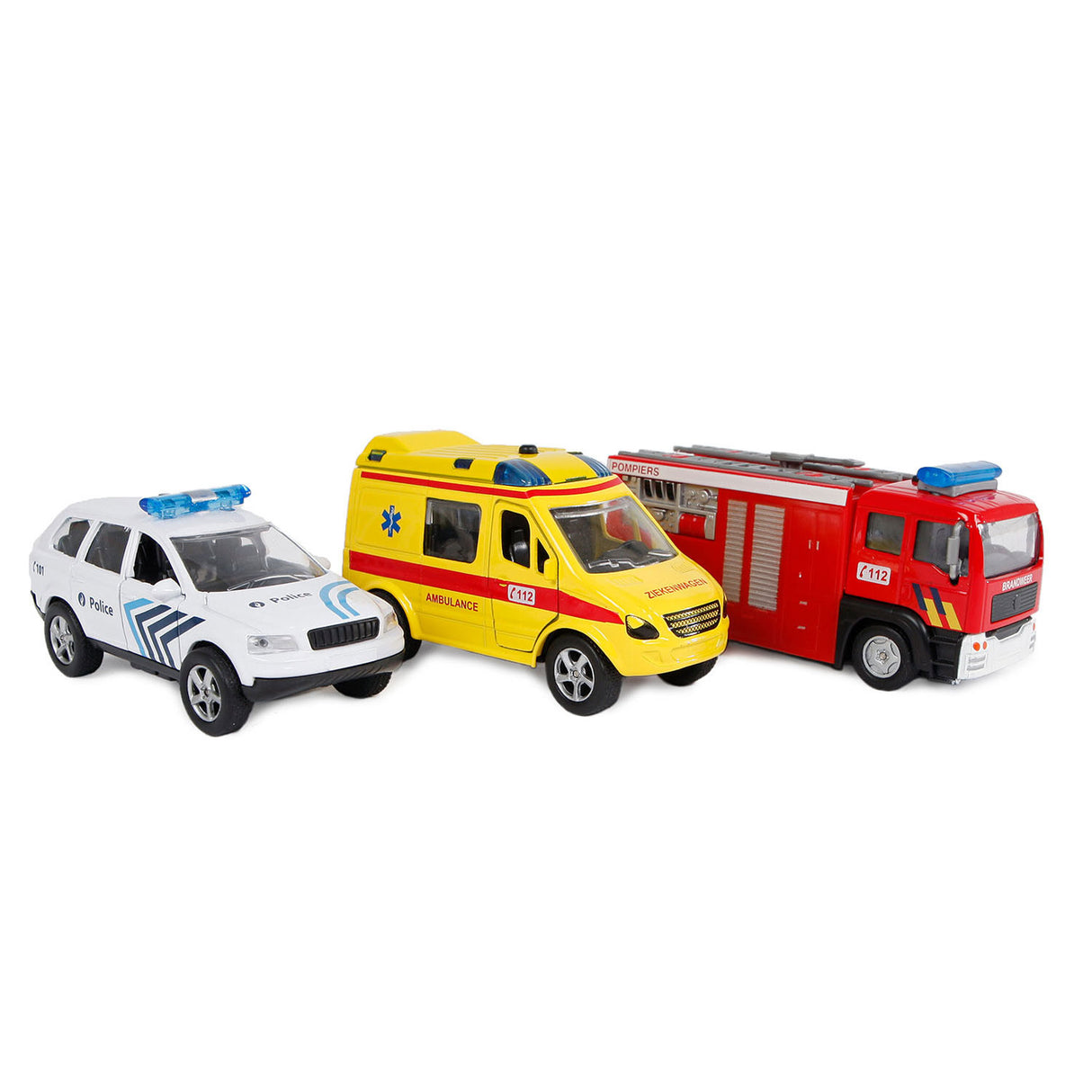 2-playe die-cast vozidla pohotovostní služby Belgie