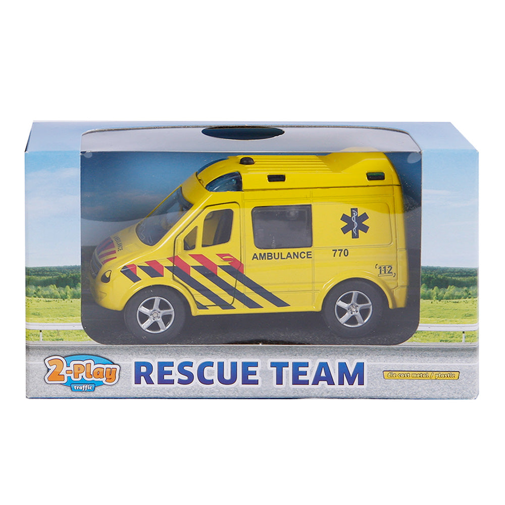 2-play Die-Cast Pull Back Ambulance NL Light and Sound