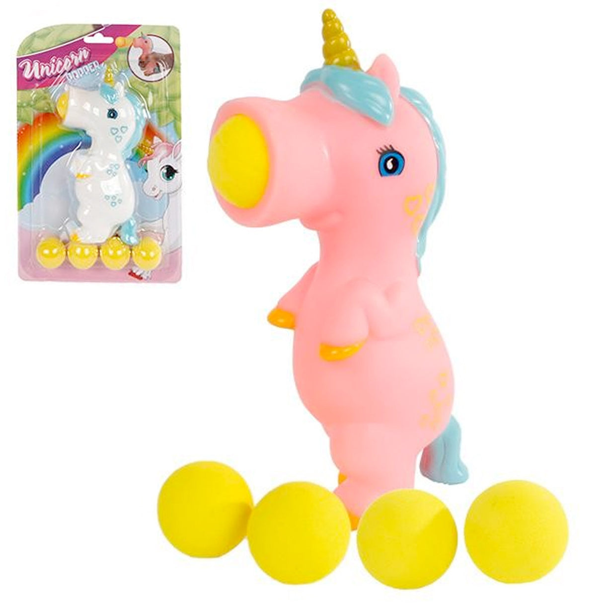 Popper unicornio con 5 bolas