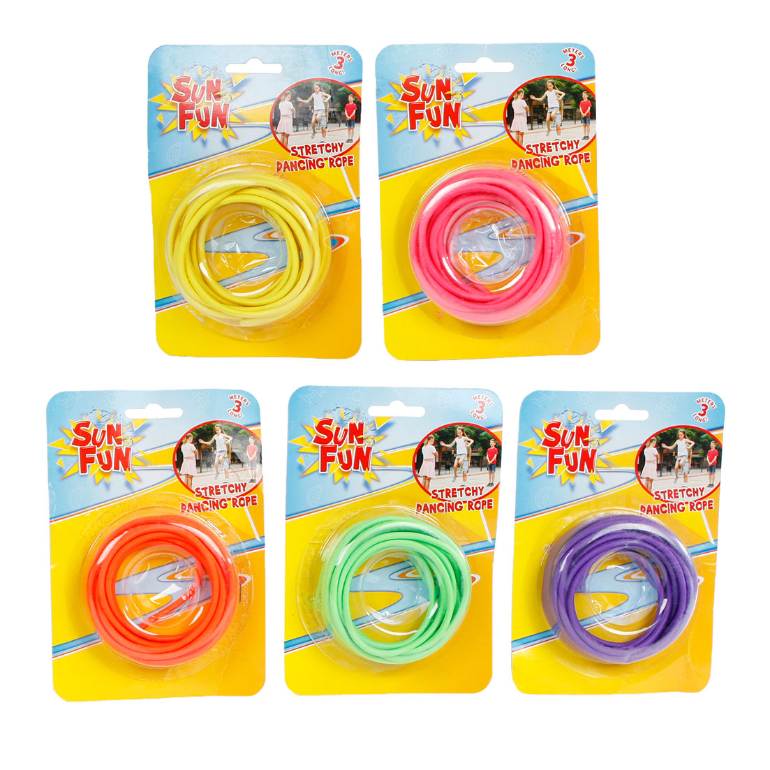 Sun Fun Sun Fun Fun Springelastic colorato 300 cm