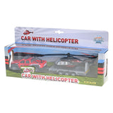 Kids Globe Globe Terreinwagen met Helikopter Trailer