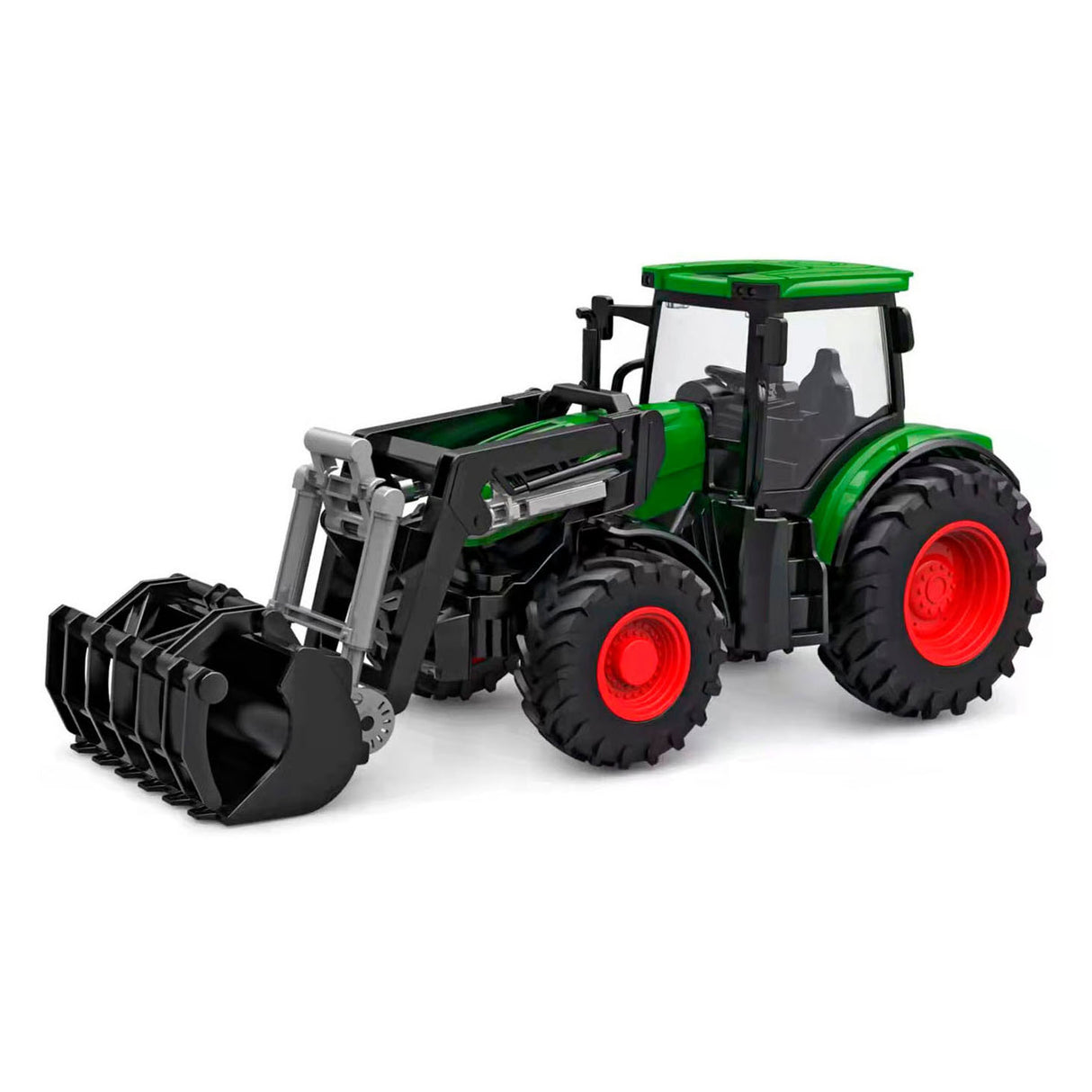 Kids Globe RC traktor s předním nakladačem - zelená