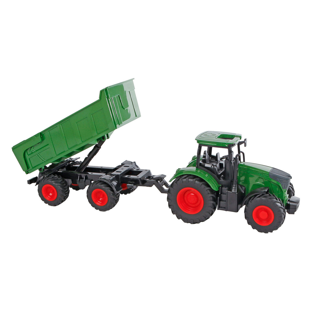 Kanner globesch Globesch Traktor mat Trailer gréng, 41Cm